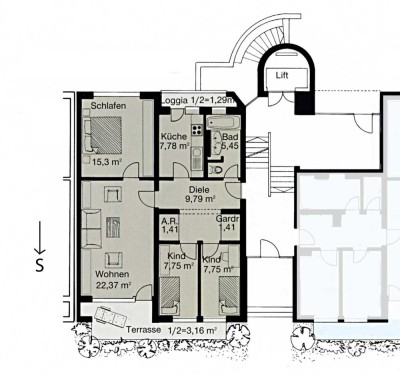 Gepflegte 4-Zimmer-Terrassenwohnung in Haar mit Garage