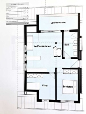 Erstbezug-Neubau - 3-Zi.-Whg. mit Dachterrasse u. Aufzug in Primisweiler zu vermieten