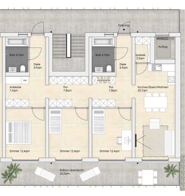 Familienfreundliche 4-Zimmer-Wohnung mit spektakulärem Ausblick