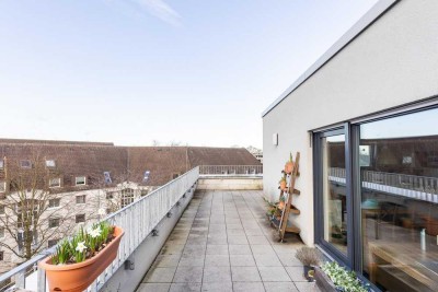 Penthouse mit großer Terrasse und Einbauküche Niedrig Energie Haus