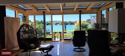 Ankommen um zu bleiben - Modernes Architektenhaus am türkisblauen Dürrsee; Mietgrund