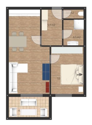 Moderne 2 Zimmer Wohnung in St.Magdalen !