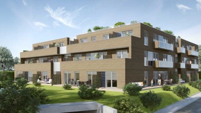 Moderne 2,5 -Zimmer - Wohnung mit großer Dachterrasse (Erstbezug)