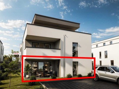 Neubau - Erstbezug - Exklusive 3,5-Raum-Erdgeschosswohnung mit Terrasse und Garten in Weißenthurm