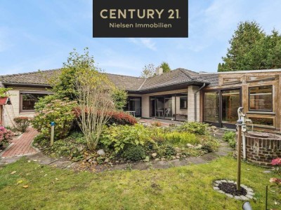 Naturverbunden leben: Bungalow mit liebevoll gestaltetem Garten