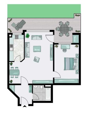 Solide Kapitalanlage*Sonnenterrasse mit kl. Garten* Toll aufgeteilt*Düsseldorf-Knittkuhl