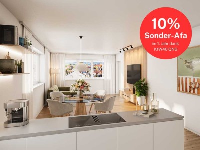 **KfW-40-QNG** Erstbezug! Neubau-Eigentumswohnung mit herrlichem Sonnenbalkon