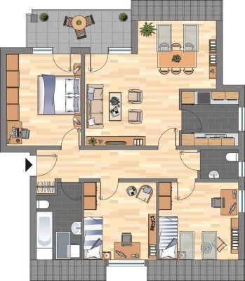 Demnächst frei! 4-Zimmer-Wohnung in Bergkamen Nordberg