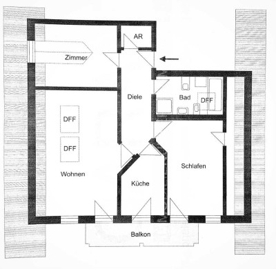 3 Zi Wohlfühl DG Wohnung in Aising