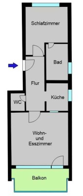 Stilvolle 2-Zi-Wohnung mit EBK und Balkon in Lappersdorf