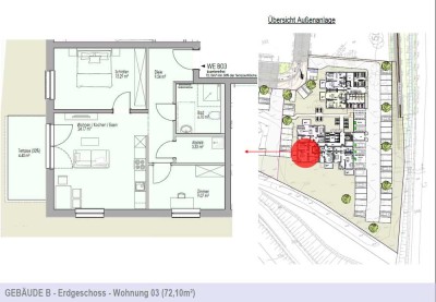 3 - Zimmer EG - Wohnung mit Terrasse und Gartenanteil!