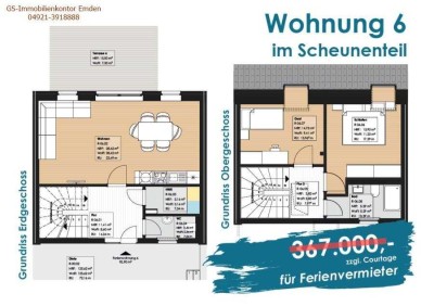 "Neuer Preis" Ferienwohnung "Gulfhof Rysum" im Schatten der Mühle „Wohnung Nr.6“ inkl. Mietgarantie