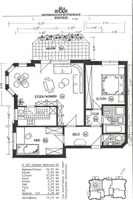 Sehr schöne 3-Zimmer-Wohnung in Ortsrandlage