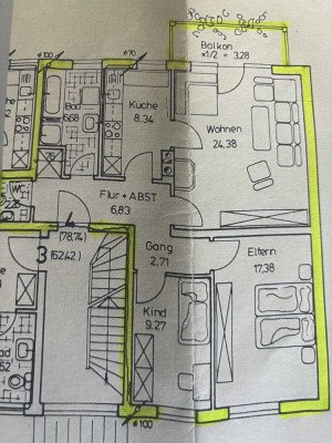 Ruhige 3 Zimmer Wohnung, 82qm, 94333 Geiselhöring