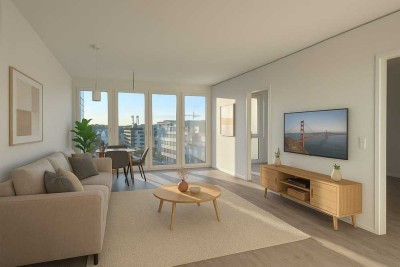 Moderne 3-Zimmer Wohnung im 5. OG mit Garage in Heilbronner Kernstadt