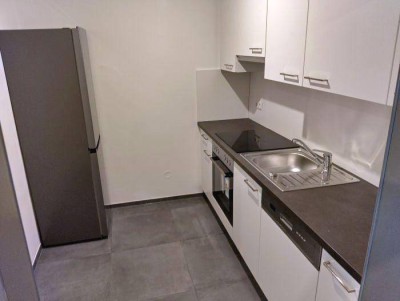 Erstbezug: Ruhiger 2 ZIMMER-NEUBAU + extra Küche neu möbliert + Bad mit Wanne + extra WC + Lift!
