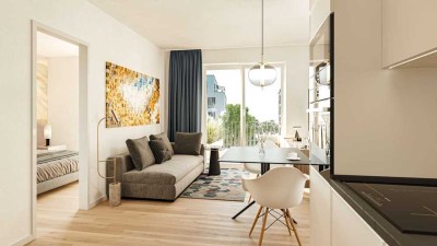 Jetzt 5% degressive AfA nutzen - Exklusive 2-Zimmer-Oase mit Balkon in beliebter Wohnlage