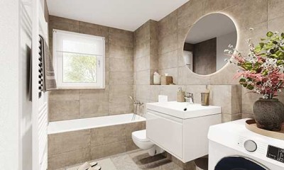 Alles auf einer Ebene – alles im Blick. - - - - - - - - 3-Zimmer-Wohnung mit Balkon, 1. OG
