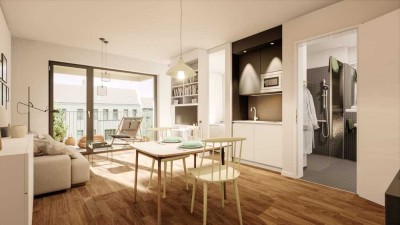 Gartenhauswohnung mit Einbauküche, zwei Terrassen und Premium-Ausstattung