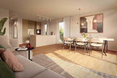 3-Zimmer-Wohnung mit barrierefreiem Grundriss und Balkon