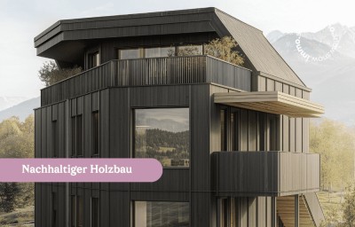 Exklusive 3-Zimmer-Neubau-Dachterrassenwohnung 130 m² über Ober- &amp; Dachgeschoss mit Dachterrasse 28 m² und Balkon 8 m² in Natters bei Innsbruck