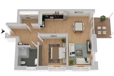 Energieeffiziente 2-Zimmer Erdgeschosswohnung im Neubaugebiet Mondscheinweg zu mieten