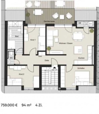 Moderne Penthousewohnung mit großer Dachterrasse im Herzen der Stadt!
