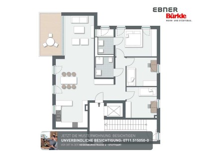 4-Zimmer-Wohnung im Obergeschoss | 6D.3