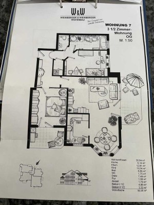 Exklusive, modernisierte 3,5-Zimmer-Wohnung mit 2 Balkonen und Einbauküche in Obersulm