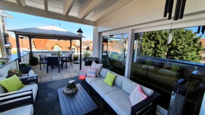 Penthouse vom Eigentümer ohne Markler! Dachterrasse / EBK/Kaminofen in Worms-Stadt