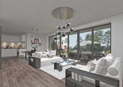 Top-Balkon-Wohnung in Neubau im 1. OG