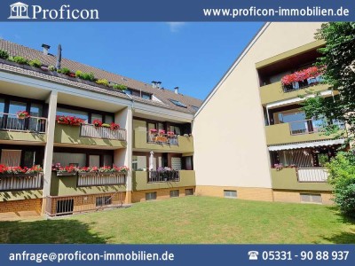 Zentral Wohnen nahe der Innenstadt- 4-Zi.-Wohnung m. 2 Loggien, Küche, Gäste-WC u. Garage zu mieten