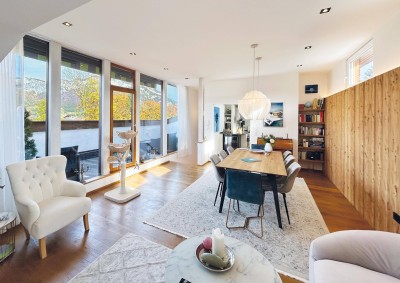 Modern-alpine Dachterrassen-Maisonette mit Panoramablick – traumhafte Sonnenuntergänge inklusive!