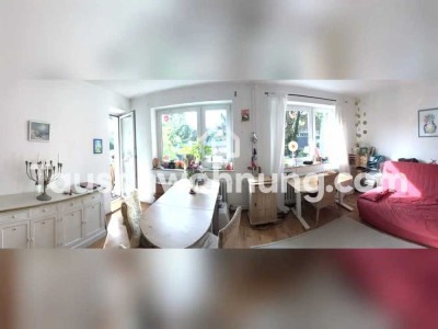 Tauschwohnung: Rheinnähe, großer Balkon zum Garten, zw. Rhein und Altstadt