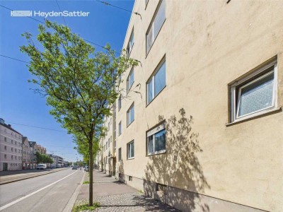 Kapitalanlage in Augsburg-Oberhausen: vermietete 3-Zimmer-Wohnung mit Stellplatz