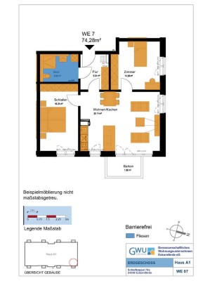 **Erstbezug, 2. FW** 3-Zimmerwohnung mit Balkon zum 16.10.2024!