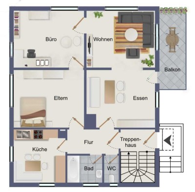 Gut geschnittene 4-Zimmer-Wohnung mit Balkon, Garage und Stellplatz – ab August 2025 bezugsfrei