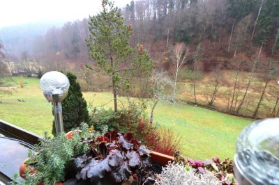 **Energieeffiziente Erdgeschosswohnung, komplett Möbliert mit Balkon & Blick ins Grüne**