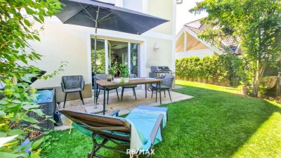 Niedrigenergie-Doppelhaushälfte in Mauer. 5 Zimmer, Terrasse, Garten und Autostellplatz