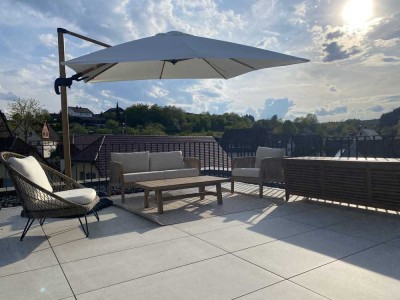 Penthouse-Wohnung mit Dachterrasse über Grüntal