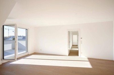 4 Zimmer mit sonniger Terrasse in idyllischer Grünlage nahe Donau!
- ERSTBEZUG!