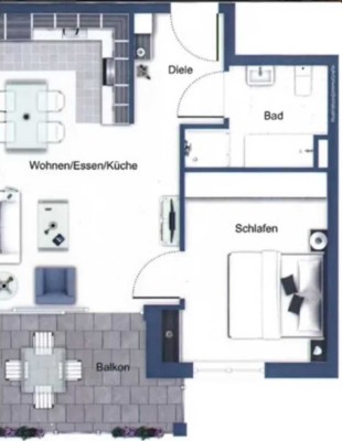 Geschmackvolle, neuwertige 2-Raum-Hochparterre-Wohnung mit geh. Innenausstattung mit Balkon und EBK