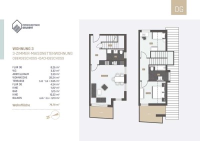 Neuwertige 3-Zimmer Maisonette Wohnung mit zwei Balkone! Stadtplatz nur 500 Meter entfernt!