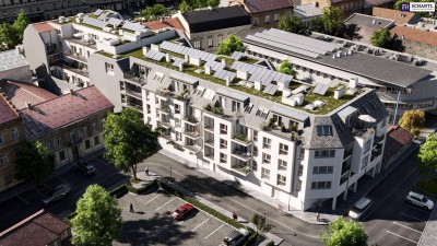 ZUM JUNGBRUNNEN! Von der Sonne geküsst - Ab ins Dachgeschoss mit 2 Süd-Terrassen! 3 Zimmer + Beste Infrastruktur + Hochwertige Materialien + Garagenplatz optional!