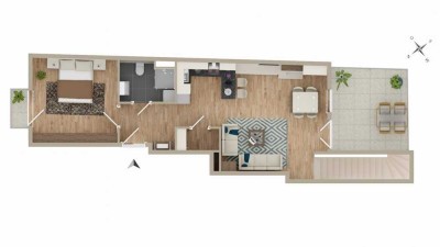Urban wohnen mit Hauscharakter – Neubau-Maisonette mitten in Karlsruhe