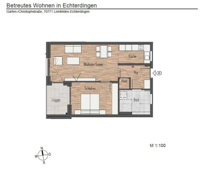 Attraktive Dachgeschosswohnung für selbstbestimmte Senioren inklusive Betreuung