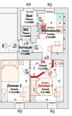 Vermietete Vorsorgewohnung! 5,5 Prozent Rendite! € 520,- Nettomieteinnahmen monatlich-Jetzt stark reduziert kaufen! Kurzzeitvermietung möglich!