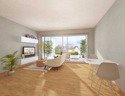tolle familiengerechte Neubauwohnung barrierefreie,  großem Gartenteil und Terrasse