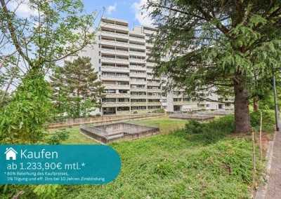 ++Über den Dächern von Oberrad: 4-Zimmer-Wohnung mit Weitblick, Balkon & Stellplatz++