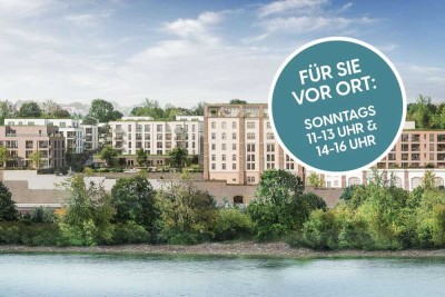 Wohnen als tägliches Vergnügen - Modernes Penthouse mit 41 m² großer Dachterrasse mit Rheinblick